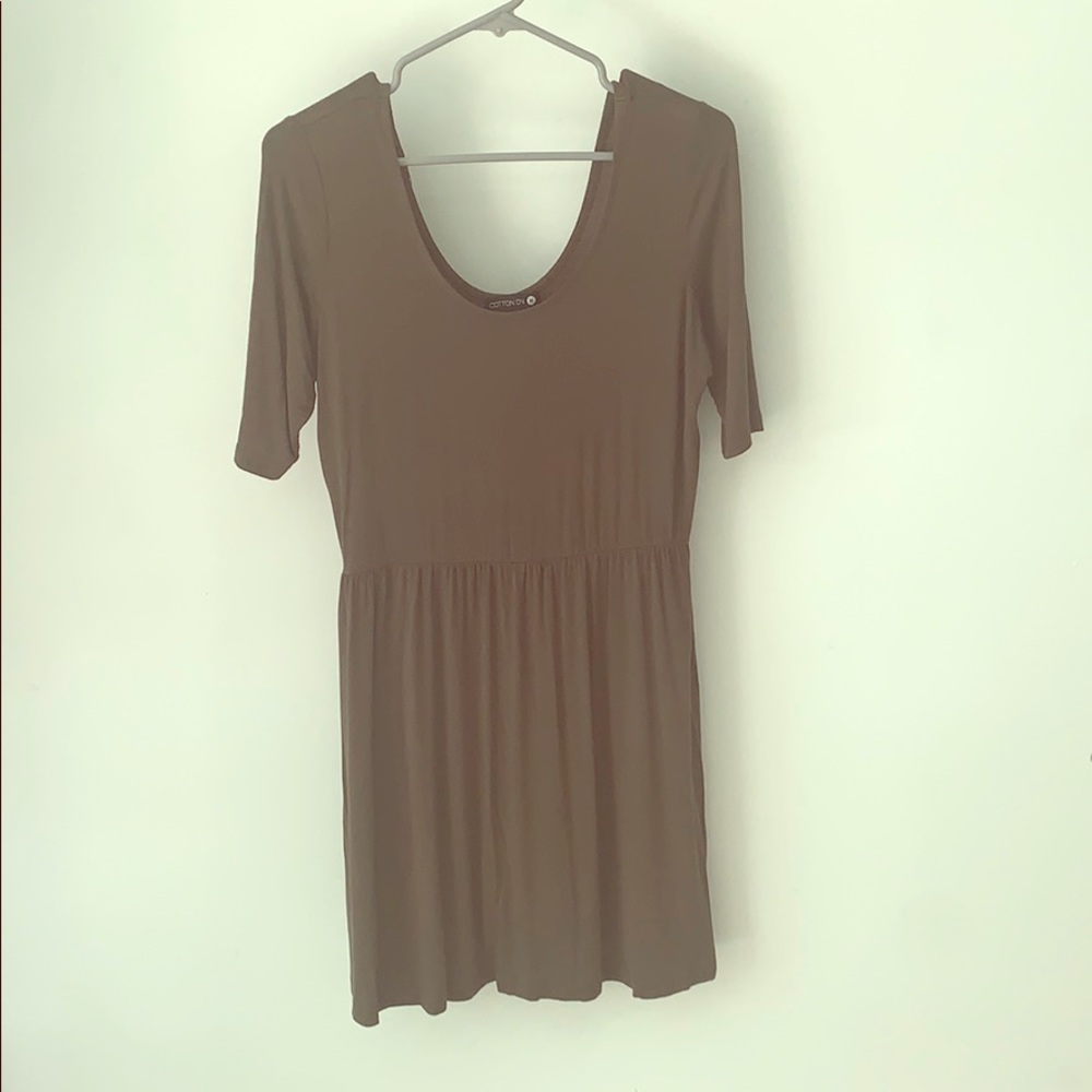 High low dress forest green